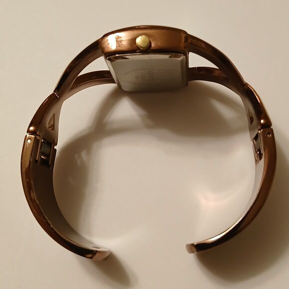 Vivani Ladies Fashion Quartz Watch Rectangle Silver/Brown Cuff Bracelet - Picture 13 of 16